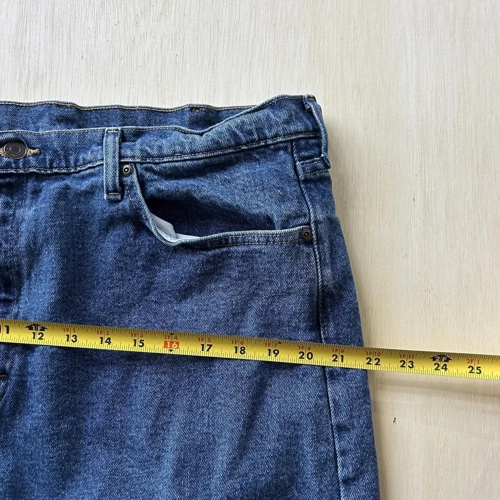 Y2K Wrangler Shorts Mens‎ 38 Blue Denim Relaxed Fit Stretch 9 Inseam Jorts